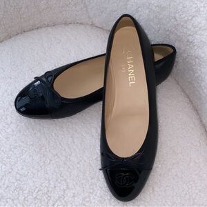 Classic Black Chanel Ballet Flats